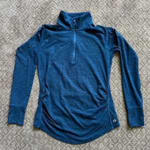 GapFit maternity 3/4 tech zip long sleeve